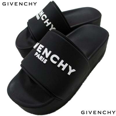 ジバンシー GIVENCHY レディース サンダル 靴 ロゴ フロント/サイドソールロゴ・ソール部分4Gモノグラムロゴ入り厚底シャワーサンダル ブラック BE306QE 1F1 001 (R59400) 321 2023年春夏新作 【送料無料】 【smtb-TK】