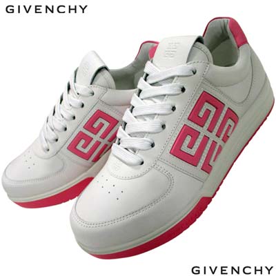 ジバンシー GIVENCHY レディース 靴 スニーカー ロゴ サイド4Gモノグラムピンクロゴ・ソール/タン部分ダブルロゴ・かかと部分ロゴ入りローカットスニーカー ホワイト BE0030E 1L9 149 (R95700) 321 2023年春夏新作 【送料無料】 【smtb-TK】