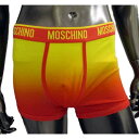 モスキーノ MOSCHINO アンダーウェア パンツ メンズ 下着 ロゴ ウエスト部分ロゴライン・グラデーションカラーボクサーパンツ イエロー オレンジ A13...
