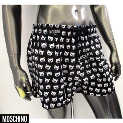 モスキーノ MOSCHINO スイムウェア ビーチウェア ハーフパンツ半ズボン 水着 メンズ ロゴ 総柄BEAR/MOSCHINO SWIMロゴ・ウエスト紐・専用水着入れ付きスイミングウェア ブラック A4235 9306 1555 (R36300) 321 2023年春夏新作 【送料無料】 【smtb-TK】