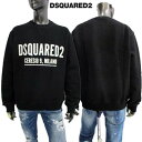 ディースクエアード DSQUARED2 トレーナー スウェット メンズ ロゴ フロントロゴプリント・前Vガゼットデザイン入りトレーナー ブラック S71GU0448 S25516 900 (R68200) 222 2023年春夏新作 【送料無料】 【smtb-TK】