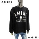 アミリ AMIRI メンズ トップス スウェット トレーナー ロゴ フロントAMIRI/モノグラムロゴ/ランゲージプリント・バックサイド裾部分ロゴプレート付きトレーナー ブラック PF22MJC050 001 (R117700) 222 2022年秋冬新作 【送料無料】 【smtb-TK】