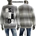 ディースクエアード DSQUARED2 メンズ トップス セーター ニット ロゴ フロントマルチカラージャガードロゴ入りグラデーションカラーコットンセーター ホワイト ブラック S74HA1316 S18187 962 (R81400) 321 2023年春夏新作 【送料無料】 【smtb-TK】