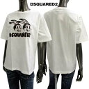 ディースクエアード DSQUARED2 レディース トップス Tシャツ 半袖 フロントバニー/ブランドロゴプリント入りコットンTシャツ ホワイト S75GD0330 S22427 100 (R42900) 321 2023年春夏新作 【送料無料】 【smtb-TK】