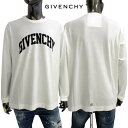 ジバンシー GIVENCHY メンズ トップス Tシャツ 長袖 ロゴT フロントブランドアーチロゴ・バック裾部分4Gモノグラムロゴ入りロングスリーブTシャツ ホワイト BM71GG3 YAA 100 (R86900) 321 2023年春夏新作 【送料無料】 【smtb-TK】