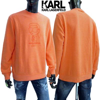 Hawaiian - カールラガーフェルド KARL LAGERFELD メンズ トップス トレーナー スウェット ロゴ フロント同色系キャラクターロゴ・バックネック/フロントブランドロゴ オレンジ（色違い白・黒有り） 705409 531901 170 (R35200) 321 2023年春夏新作 【送料無料】 【smtb-TK】