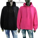 ヴァレンティノ VALENTINO メンズ トップス パーカー フーディ スウェット ロゴ 2color フロントVLTNロゴ入りプルオーバーパーカー ピンク/...