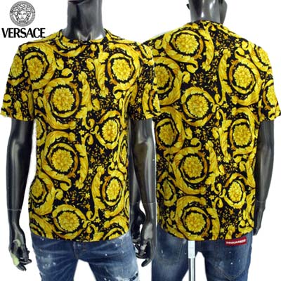 ヴェルサーチ VERSACE メンズ トップス Tシャツ 半袖 ロゴT 総柄バロッコ柄 総柄バロック柄ショートスリーブTシャツ マルチカラー 1000959 1A00515 5B010 (R38500) 321 2023年春夏新作 【送料無料】 【smtb-TK】