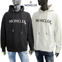 モンクレール MONCLER メンズ パーカー フーディ スウェット ユニセックス可 2color フロント刺繍ロゴ チェスト部分ロゴワッペン付きプルオーバーパーカー アイボリー ホワイト ブラック 8G00016 899WC 033/999 (R83600) 321 2023年春夏新作 【送料無料】 【smtb-TK】