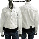 ディースクエアード DSQUARED2 レディース アウター デニムジャケット Boyfriend Jean Jacket フロントロゴタグ・フロントマルチポケット入りショート丈デニムジャケット ホワイト S75AM0959 S30811 100 (R100100) 321 2023年春夏新作 【送料無料】 【smtb-TK】