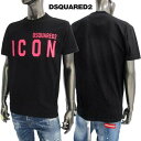 ディースクエアード DSQUARED2 メンズ トップス Tシャツ 半袖 ロゴT フロントピンクICONロゴ入りショートスリーブTシャツ ブラック S79GC0068 S23009 962X (R42900) 321 2023年春夏新作 【送料無料】 【smtb-TK】