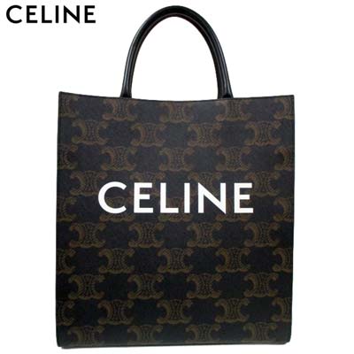 セリーヌ トートバッグ レディース セリーヌ CELINE メンズ 鞄 トートバッグ ユニセックス可 フロントロゴ・総柄トリオンフキャンバス・内部ジップポケット・ショルダーストラップ付き2wayミディアムバッグ ブラック 19443 2EJG 38SI (R225500) TI321 2023年春夏新作 【送料無料】 【smtb-TK】