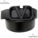ヴァレンティノ VALENTINO メンズ 小物 グッズ ベルト Vロゴバックル付きレザーベルト ブラック 2Y2T0Q87 WQG 0NO (R70400) ...