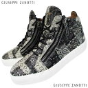 ジュゼッペザノッティ GIUSEPPE ZANOTTI メンズ 靴 スニーカー ボディ部分ペイズリー柄・タン部分シルバーロゴ・サイドジップ付きミドルカットスニーカー マルチカラー RM30022 94993 001 (R126500) 321 2023年春夏新作  