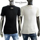 メゾンマルタンマルジェラ MAISON MARGIELA メンズ トップス Tシャツ 半袖 ロゴT 2color フロント/バックネック部分ステッチ入りショート...