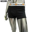 モスキーノ MOSCHINO メンズ 下着 アンダーウェア パンツ 2枚セット ウエスト部分ベアー/ブランドロゴライン入りボクサーパンツ ブラック A1387 4402 0555 (R11800) 321 2023年春夏新作 【送料無料】 【smtb-TK】