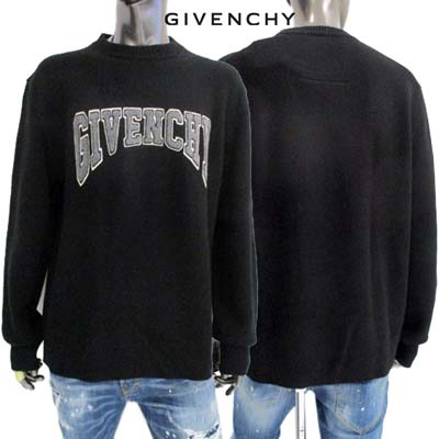 ジバンシー GIVENCHY メンズ トップス セーター ニット フロントアーチロゴパッチ入りカシミヤ混ウールセーター ブラック BM90KX4 YC6 001 (R154000) 321 2023年春夏新作 【送料無料】 【smtb-TK】