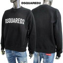 ディースクエアード DSQUARED2 メンズ トップス トレーナー スウェット フロントホワイトロゴプリント・前Vガゼット入りトレーナー ブラック S74GU0663 S25538 900 (R74800) 321 2023年春夏新作 【送料無料】 【smtb-TK】