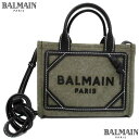 バルマン BALMAIN レディース 鞄 トートバッグ フロントロゴ・内部ポケット・ショルダーストラップ付き2wayミニトートバッグ カーキ オリーブグリーン(...