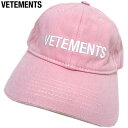 ヴェトモン VETEMENTS メンズ 帽子 キャップ ユニセックス可 ※同デザインで色違いもあり 裏地/つば部分ロゴ・フロント刺繍ロゴ・バックLIMITED EDITION刺繍付きキャップ ピンク UE54CA180P PINK (R58600) 322 2023年秋冬新作 【送料無料】 【smtb-TK】