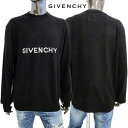 ジバンシー GIVENCHY メンズ トップス セーター ニット フロントホワイトロゴ入りクルーネックウールセーター ブラック BM90N6 4YER 001 (R148500) 322 2023年秋冬新作 【送料無料】 【smtb-TK】