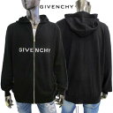 ジバンシー GIVENCHY メンズ トップス セーター ニット パーカー フーディ フロントホワイトロゴ・フード付きジップアップウールセーター ブラック BM90N8 4YER 001 (R236500) 322 2023年秋冬新作 【送料無料】 【smtb-TK】