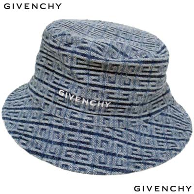 ジバンシー GIVENCHY メンズ 帽子 ハット バケットハット ユニセックス可 全体/内部4Gモノグラムロゴ・フロントホワイト刺繍ロゴ入りバケットハット ライトブルー BPZ05BP 0NR 452 (R66000) 322 2023年秋冬新作 【送料無料】 【smtb-TK】