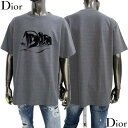 ディオールオム ディオールオム DIOR HOMME メンズ トップス Tシャツ 半袖 フロント立体3Dポップロゴ入りショートスリーブTシャツ グレー 393J696A 0849 889 (R125000) TI322 2023年秋冬新作 【送料無料】 【smtb-TK】