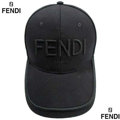 フェンディ FENDI メンズ 帽子 キャップ ユニセックス可 フロント立体刺繍ロゴ・バック留め具部分ロゴ刻印入りベースボールキャップ ブラック FXQ969 APWK F0QA1 (R71500/R74800) GB322 2023年秋冬新作 【送料無料】 【smtb-TK】