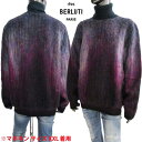 ベルルッティ BERLUTI メンズ トップス ニット セーター シルク混・グラデーションカラーモヘア素材・裾部分ライン編み・ハイネックモヘアニット マルチカラ...