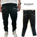 バルマン BALMAIN メンズ ジーンズ パンツ デニム マルチポケットデザイン・ベルトループ・バックポケット部分ロゴプレート・ボタン/ジップ部分ロゴ刻印付きボタンフライバイカーパンツ ブラック BH1MH016 CD96 0PA (R230000) 322 2023年秋冬新作 【送料無料】 【smtb-TK】