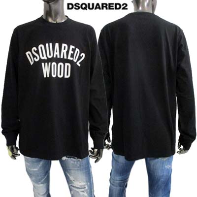 ディースクエアード DSQUARED2 メンズ トップス ロンT 長袖 ロングTシャツ SKATER FIT フロントホワイトアーチロゴ・サイドスリット入りロングスリーブTシャツ ブラック S71GD1317 S20694 900 (R63800) 322 2023年秋冬新作 【送料無料】 【smtb-TK】