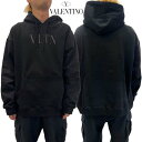 ヴァレンティノ VALENTINO メンズ トップス パーカー フーディ スウェット フロントVLTNロゴ入りプルオーバーパーカー ブラック 3V3MF25R ...
