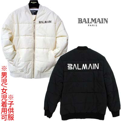 バルマン BALMAIN キッズ 子供服 ボーイズ ガールズ アウター ジャケット ユニセックス ※11Aサイズ以上別売り 2色展開 チェスト/バックロゴ・裏地...