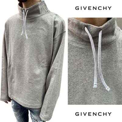 ジバンシー GIVENCHY メンズ トップス トレーナー スウェット ネック部分刺繍ロゴ/バック裾部分4Gモノグラム刺繍ロゴ・ドローストリング付きハイネックトレーナー グレー BMJ0LG 311G 055 (R108900) 322 2023年秋冬新作 【送料無料】 【smtb-TK】