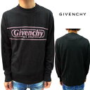 ジバンシー GIVENCHY メンズ トップス セーター ニット フロントロゴ/1952/ライン入りクルーネックウールセーター ブラック BM90PT 4YG2...