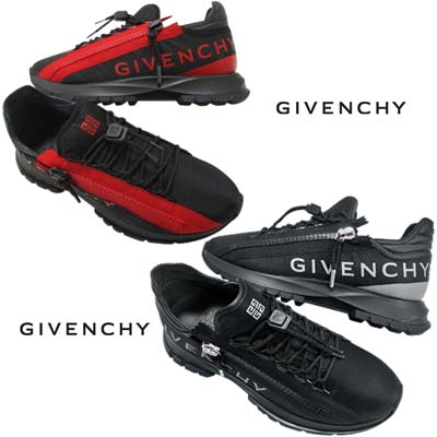 ジバンシー GIVENCHY メンズ 靴 スニーカー ボディ/ソール/サイドソールロゴ・タン/シューレースストッパー/ジップライン/インソール4G入りローカットスニーカー ブラックレッド/ブラックグレー BH009BH1LM 009/001 (R130900) 322 2024年春夏新作【送料無料】【smtb-TK】