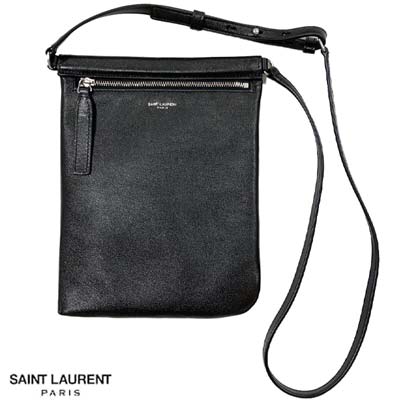 樂天商城 - サンローランパリ SAINT LAURENT PARIS レディース 鞄 ショルダーバッグ メッセンジャーバッグ ユニセックス可 フロントロゴ・内部ポケット付きショルダーバッグ ブラック 581697 1GE0E 1000 (R118000) 322 2023年秋冬新作 【送料無料】 【smtb-TK】