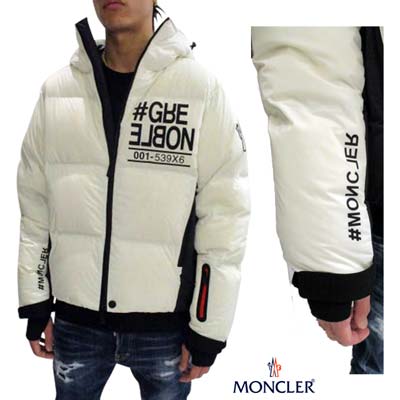 モンクレールグルノーブル MONCLER GRENOBLE メンズ アウター ダウンジャケット PRAMINT フロント/袖ロゴ・左袖/サイド部分ジップポケット・パウダーガード/指ぬき付きダウンジャケット ホワイト 1A00021 539X6 032 (R328900) 322 2023年秋冬新作  