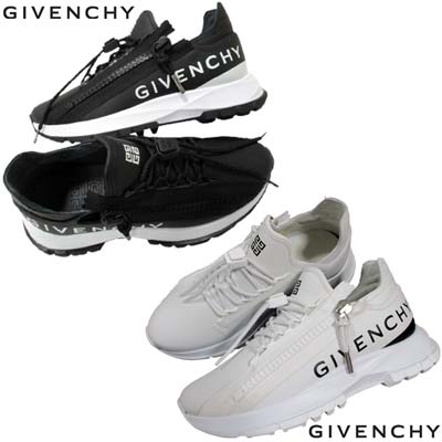 ジバンシー GIVENCHY メンズ スニーカー 靴 2色展開 サイドロゴ・タン/ジップライン/シューレースストッパー/インソール部分4Gロゴ入りバイカラーデザインローカットスニーカー 白 黒 BH009B H1LL 100/004 (R130900) 322 2024年春夏新作 【送料無料】 【smtb-TK】