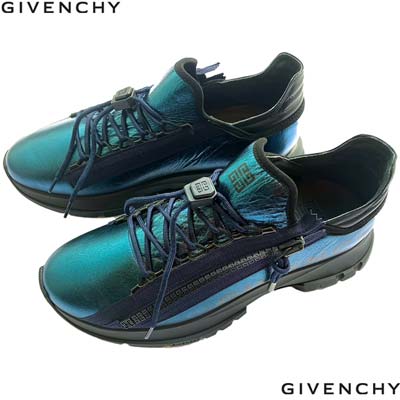 ジバンシー GIVENCHY メンズ スニーカー 靴 シューズ サイド/ソール/サイドソールロゴ・タン/シューレースストッパー/インソール/サイドジップライン4Gロゴ入りローカットスニーカー ブルーブラック BH009B H1MB 462 (R140800) 322 2023年秋冬新作 【送料無料】 【smtb-TK】