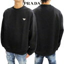 プラダ PRADA メンズ トップス トレーナー スウェット チェスト部分トライアングルロゴ入りクルーネックトレーナー ブラック UJL30A 11OQ F0806 (R187000/R198000) GB421 2024年春夏新作 【送料無料】 【smtb-TK】