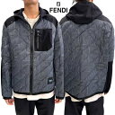 フェンディ FENDI メンズ アウター ジャケット シャドー柄・FFロゴ・裾部分ラバーロゴパッチ・ショルダー部分ロゴタグ・チェスト/サイドジップポケット・切り...