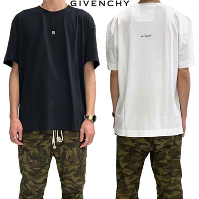 ジバンシー GIVENCHY メンズ トップス Tシャツ 半袖 ロゴT 2色展開 フロントスモール4Gモノグラム刺繍ロゴ/バックスモールブランド刺繍ロゴ入りショートスリーブTシャツ ホワイト/ブラック BM716G3YCD 100/001 (R77000) 421 2024年春夏新作 【送料無料】 【smtb-TK】