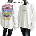 ジバンシー GIVENCHY メンズ ロンT 長袖 ロングTシャツ ロゴT フロント/バックレインボーロゴ・バックワールドツアーグラフィックデザイン・バック裾4Gモノグラムロゴ入りロングスリーブTシャツ 白 BM71KP3YJ7 100 (R136400) 421 2024年春夏新作 【送料無料】 【smtb-TK】