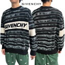 ジバンシー GIVENCHY セーター ニット メンズ トップス 全体ボーダーラインデザイン・フロントブランドロゴ入りウール混プルオーバーセーター マルチカラー...