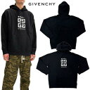 ジバンシー GIVENCHY メンズ トップス パーカー フーディ スウェット フロント4Gモノグラム/スター/ブランドロゴ部分ヴィンテージプリント入りプルオーバーパーカー ブラック BMJ0HC3YEL 001 (R168300) 421 2024年春夏新作 【送料無料】 【smtb-TK】