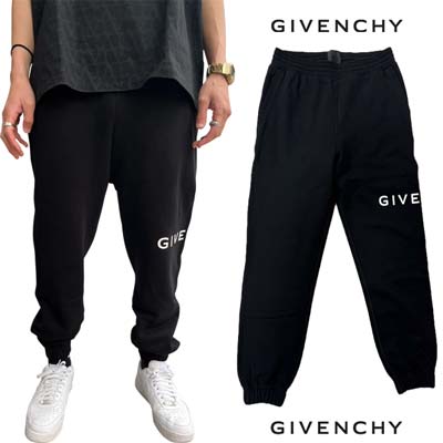 ジバンシー GIVENCHY スウェットパンツ ジョガーパンツ メンズ ユニセックス着用可 レフトサイドブランドロゴ・バックポケット部分4Gモノグラムロゴ・ウエスト内側紐付きスウェットパンツ ブラック BW50VZ3YAC 001 (R141900) 421 2024年春夏新作 【送料無料】 【smtb-TK】