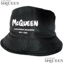 アレキサンダーマックイーン ALEXANDER McQUEEN メンズ 帽子 バケットハット ユニセックス着用可 グラフィティホワイトロゴプリント・金具部分ロゴ...