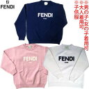 フェンディ FENDI キッズ 子供服 ジュニア ユニセックス可 ニット セーター 大人着用可 3色展開 フロントロゴ入りクルーネックウールセーター ホワイト/...